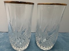 Cristal de Flandre Salzburg Gold Highball Glasses Set of 4