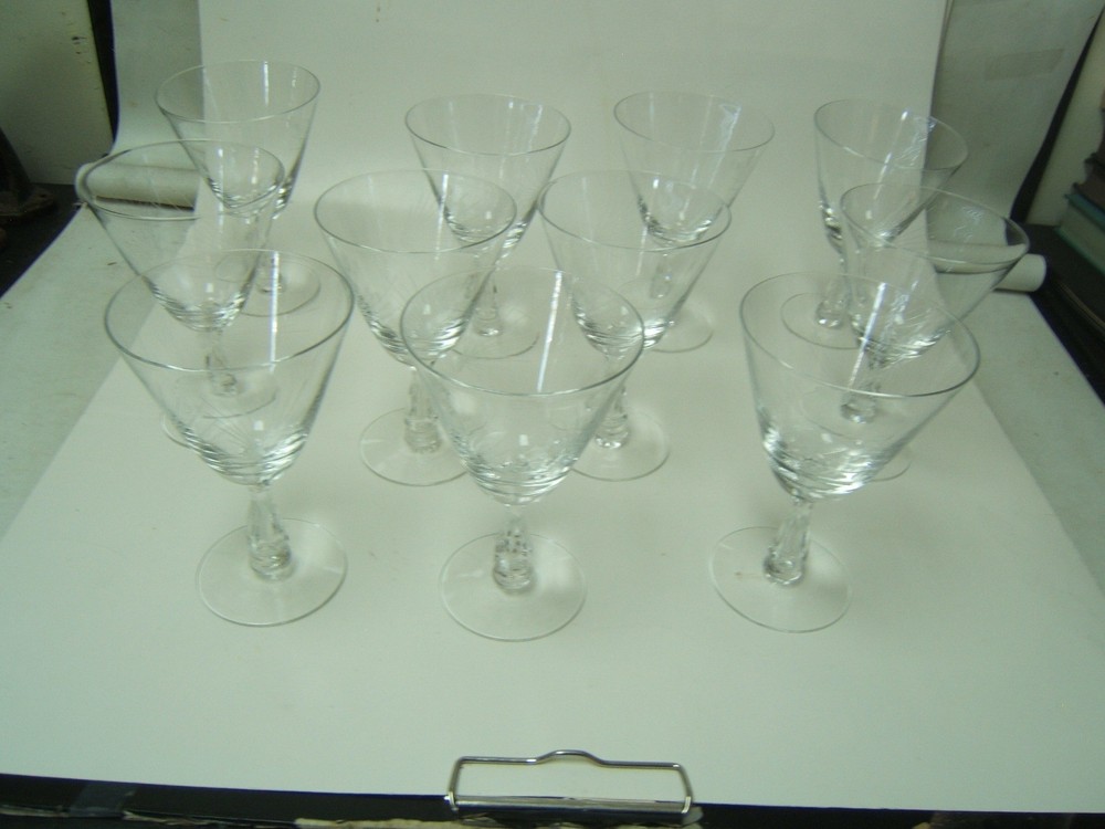 Fostoria Pine Water Goblets Lot of 11 Excellent Condition no chips