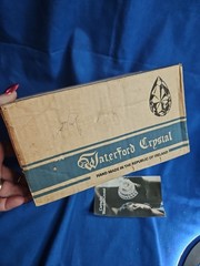 6 Waterford Clare Crystal Glasses 10oz Tumbler Set New Old Stock Vintage
