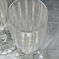 4 Mikasa Park Lane Crystal Glass Champagne Flutes Goblets 8 3/4″ Excellent