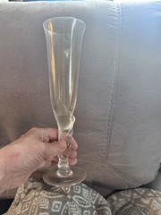 4 Igor Carl Faberge Frosted Kiss Snow Dove Bird Crystal Champagne Glasses