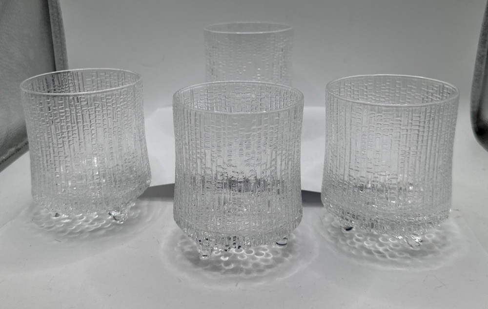Set Of 4 Iittala Finland Tapio Wirkkala Ultima Thule 3.5″ Rocks Cocktail Glasses