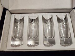 Mikasa Crystal Napoli Vodka-Grape Vodka Glasses Set of 4 New in Box