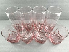Libbey Imperial Plum (4) Cooler (4) Old Fashioned Glasses Set Elegant Tumblers