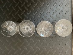Lot of 8 Edinburgh Crystal Glasses Asst Sizes Scotland No Box Free Shipping