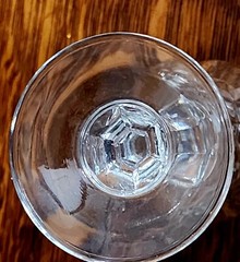 5-New Nobility Kristal Zajecar Cut Glass Panelled Stemmed Wine Glass Yugoslavia
