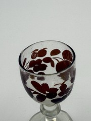 Antique Bohemian Gold Gilt Hand Blown Glass Goblets – Baroque Style Stemware