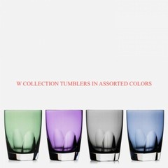 Waterford W Collection Tubmlers DOF Assorted Glasses Grey Heather Sky Fern