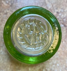 Kosta Boda Green Swirl Mine Tumbler Ulrica Hydman-Vallien UHV Art Glass Sweden