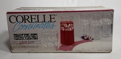 Set of 10 New Sealed Vintage Corelle Coordinates White Lace 16oz Cooler Glasses