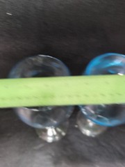 Waterford Marquis Polka Dot Glasses, Aqua Blue Green Balloon, 20 oz, Set Of 2