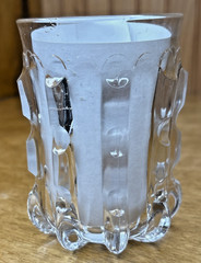 Broken Column Clear Glass Tumbler 4″ Tall Juice