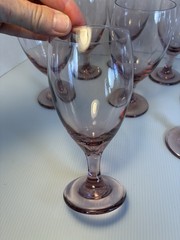 Vintage Libbey Premier Pink Plum 16 oz. Iced Tea / Water Glasses – Set of 8 Wine