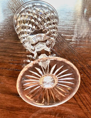 Stuart Crystal Sherry /Port Glasses Vintage Hardwicke 5 Pristine Set