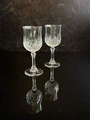 Cristal D’Arques Durand Longchamp Cordial Glasses Set of 2 France Vintage