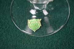 Kusak Cut Glass Works – Charm Pattern – Set of 2 Cordial Glasses – Czech Crystal