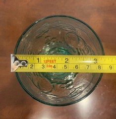Vintage Libbey Orchard Green Fruit Glass 7” Goblet