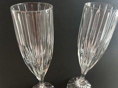 Vintage Lead Crystal Mikasa Park Lane Champagne Flutes 4 fluid ounces– Set of 2