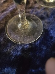 Set of 3 Clear Stemmed Cordial Liquor Sherry Glasses with Etching