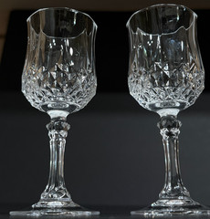 Cristal D’Arques Durand Longchamp Cordial Glasses Set of 2 France 2oz Crystal