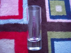  LOT OF 7 NOS VTG ABSULUT KURANT CLEAR GLASS SHOT GLASSES 1-1/2″ DIAM X 4-1/8″ H
