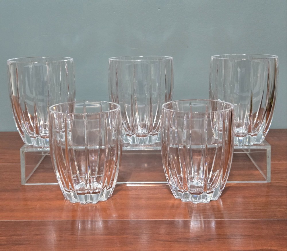 Set of 5 Marquis by Waterford OMEGA Double Old Fashioned Whiskey Glasses 4-3/8″