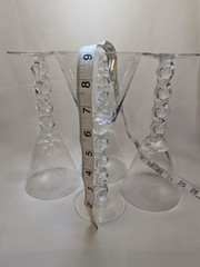 Z Gallerie Glass ZGG1/ Pier 1 Captured Mouth Clear Wine Goblets 9 in Set of 4