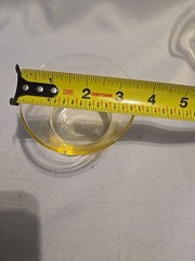Set Of 3 Depression Era Unmarked Yellow Footed Custard? Glasses Hazel Atlas?