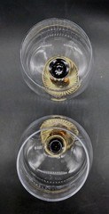 2 Bejeweled Enamel On Brass Metal Cello Musical Instrument Stemware Wine Goblets