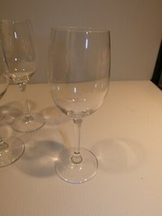 Rona Crystal Set 5 Clear Stem Wine Glasses