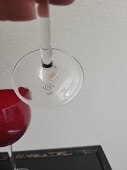 Lenox Crystal Holiday Gems Ruby Balloon Wine Goblet Glass Set 4 Xmas 8 7/8″