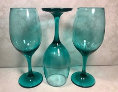 Set Of 3 Cristar Rioja Smooth Wine Glasses Made In Columbia
