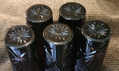 Set of 5 Cristal D’Arques Durand Luminarc Ruby Red 14oz 6.25″ Glass Tumblers