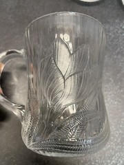 Vintage Arcoroc Canterbury Crocus Impressed Glass Coffee Tea Cup France (4)