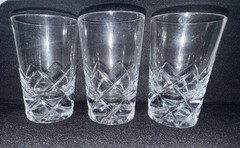 Set Of 3 – 4” Tall SOFIERO Glass Designed By Gunnar Cyrén in 1961.