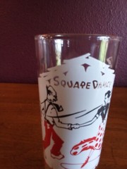 Vintage 1950’s/1960’s Square Dance Couple «do si do» Highball Cocktail Glass