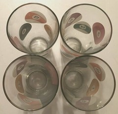 Set of 4 Libbey Billiard Pool Game Highball Drinkware Clear Glass Tumblers 16 oz