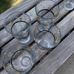 Libbey Barware Cocktail Mixed Drink Recipe Glass Bartender Ware Barware VTG 4 PC