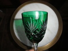 Faberge Odessa Emerald Green Crystal Colored Glass