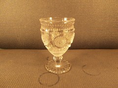 Pioneer Woman Crystal Adeline Clear Pattern Water Goblet 5 1/2″