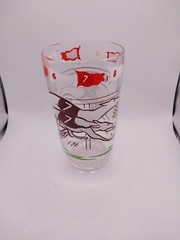 Vintage Boscul Peanut Butter Glass Greyhound Racing #7 Tumbler Swanky Swig