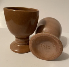Frankoma Goblets Wine Set of 2 Brown