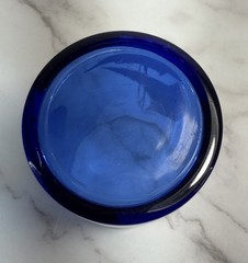 Vtg Hazel-Atlas Cobalt Blue Sailboat Glassware Pitcher, Ice Bucket & 9 Tumblers
