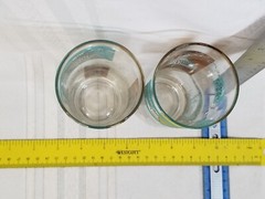 Vintage MCM 1960s Libby Highball Steam Boat Paddle Ship Glasses Turquoise Gold