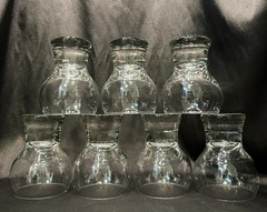 Set Of 7~Clear Crystal Cocktail Glasses~Gina By Bohemia Crystal