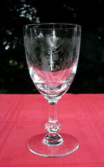 Saint Louis Cleo Wine Glass Crystal Engraved Napoleon III Massenet LB