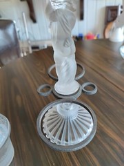 Rare Oil And Vinegar Cruet Crystal Baccarat Cherub G7