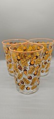 Set of 3 Rakle Refined Glassware Acorn Fall Leaves Drinking Glasses Kitchen