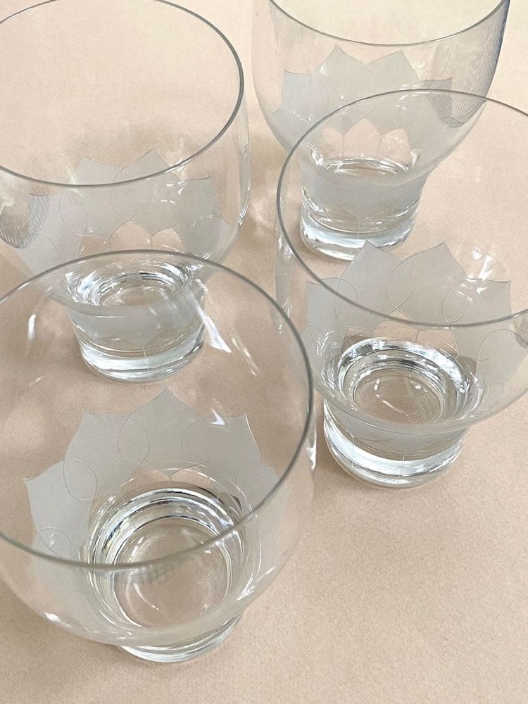 Rosenthal studio-linie Lotus Tumbler Glass 4 Set Bjorn Wiinblad