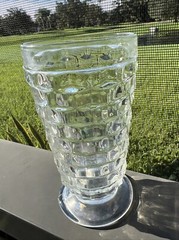 Indiana Glass Whitehall Colony Tumbler Clear Footed Iced Tea Glass Flared Rim